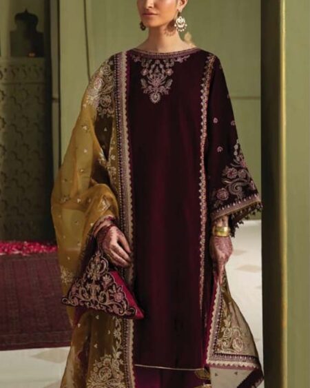 WINTER EMBROIDERED VELVET UF-465
